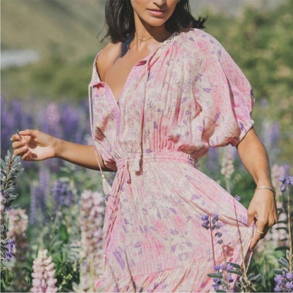 Mystic gown spell Floral Pink and Purple Dress
